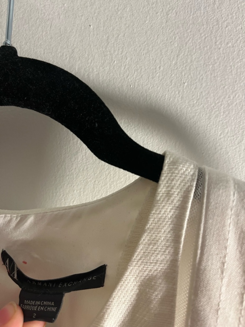 Armani Exchange Cream Textured Sleeveless Dress - Picture 9 of 13